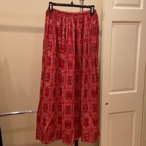 Red banana skirt